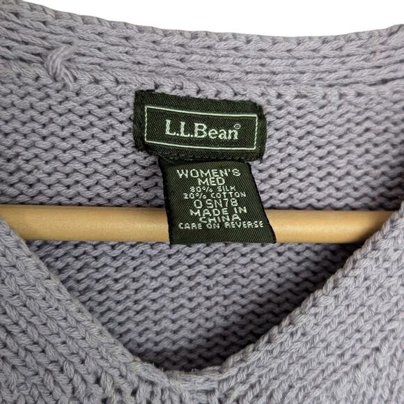 Vintage Heavy Pastel Purple Cable Knit Sweater Medium - Picture 5 of 5